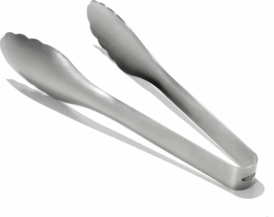 OXO Stainless Steel Serving Tongs - 12-Inch Kitchen Tongs for Cooking, Grilling, and Salad Serving