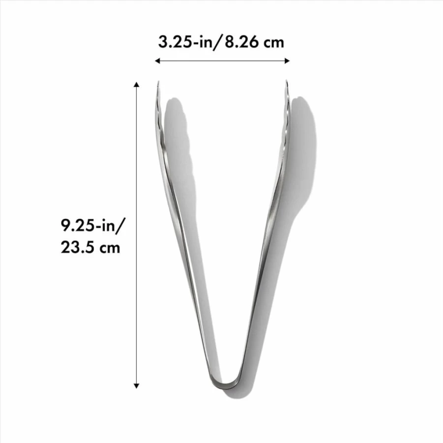 OXO Stainless Steel Serving Tongs - 12-Inch Kitchen Tongs for Cooking, Grilling, and Salad Serving
