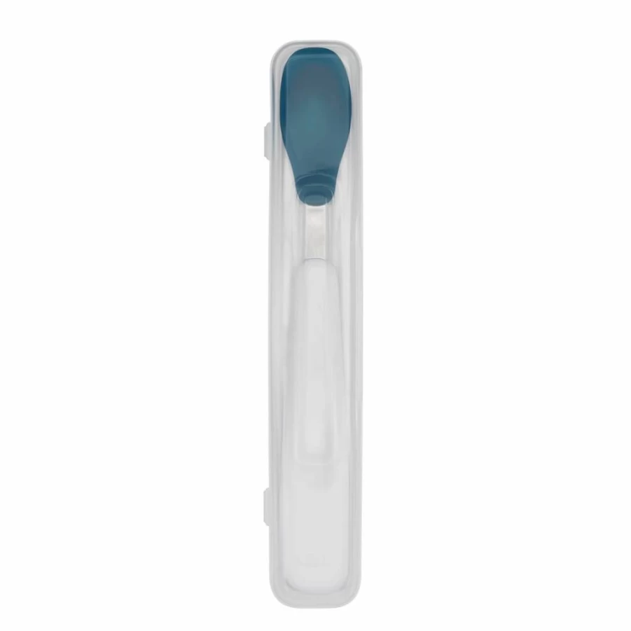 OXO Tot Travel Feeding Spoon - Portable Baby Spoon for On-The-Go, Opal