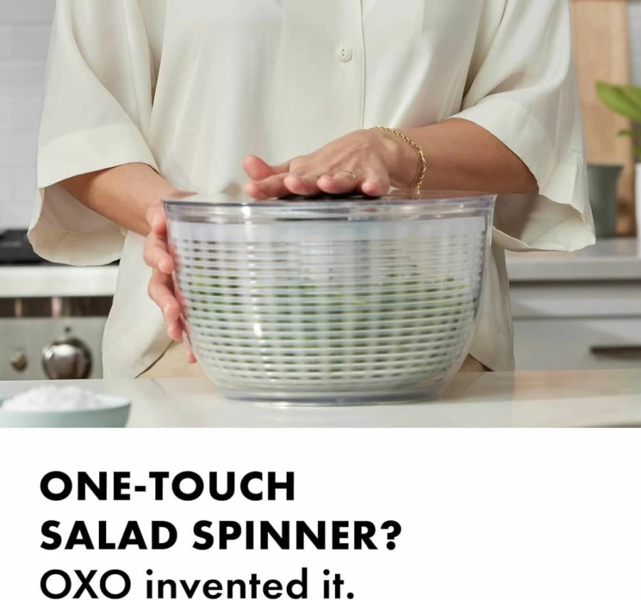 OXO Good Grips 6.22 Quart Salad Spinner - Lettuce, Fruit, and Vegetable Washer with Strainer Bowl