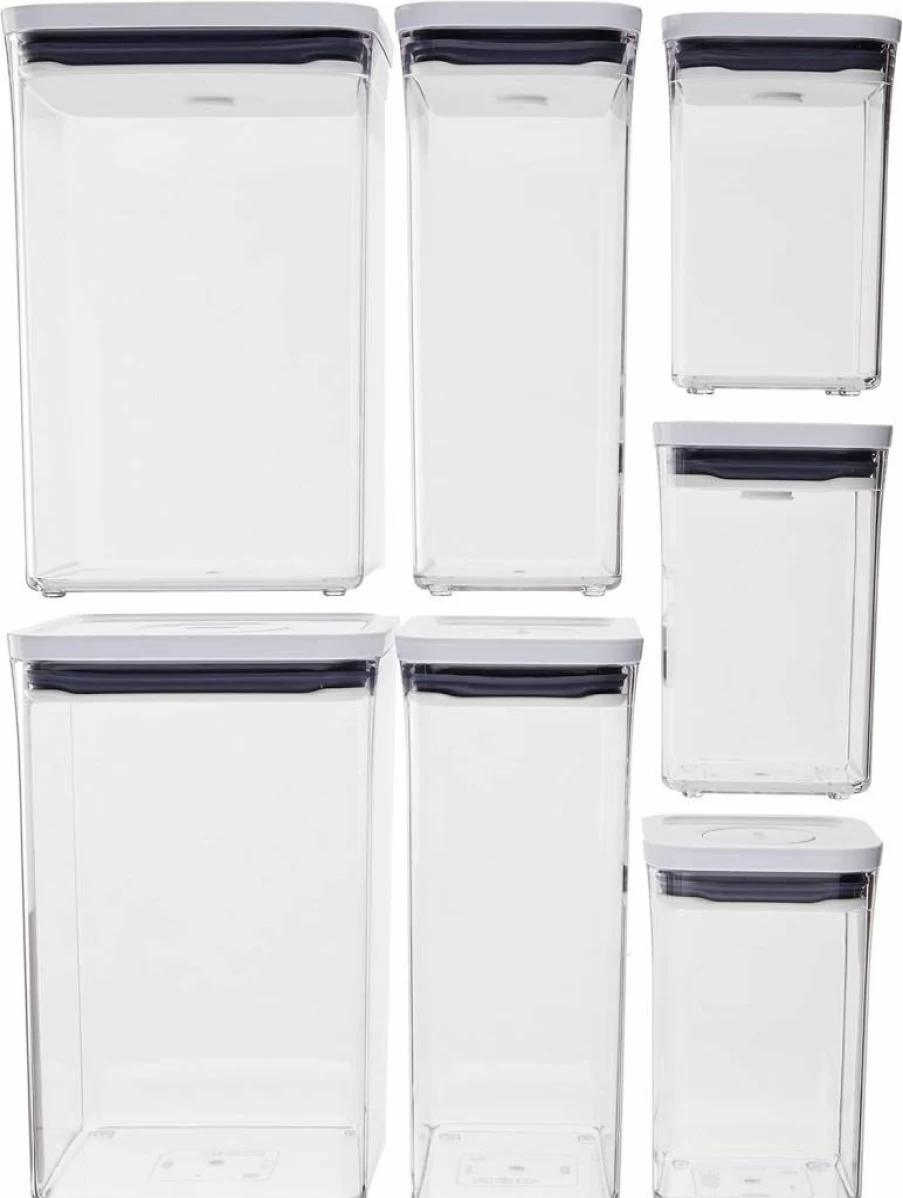 OXO Good Grips 7-Piece Airtight Food Storage Container Set - BPA-Free Plastic Kitchen Canisters for Flour, Sugar, Cereal & Dry Goods