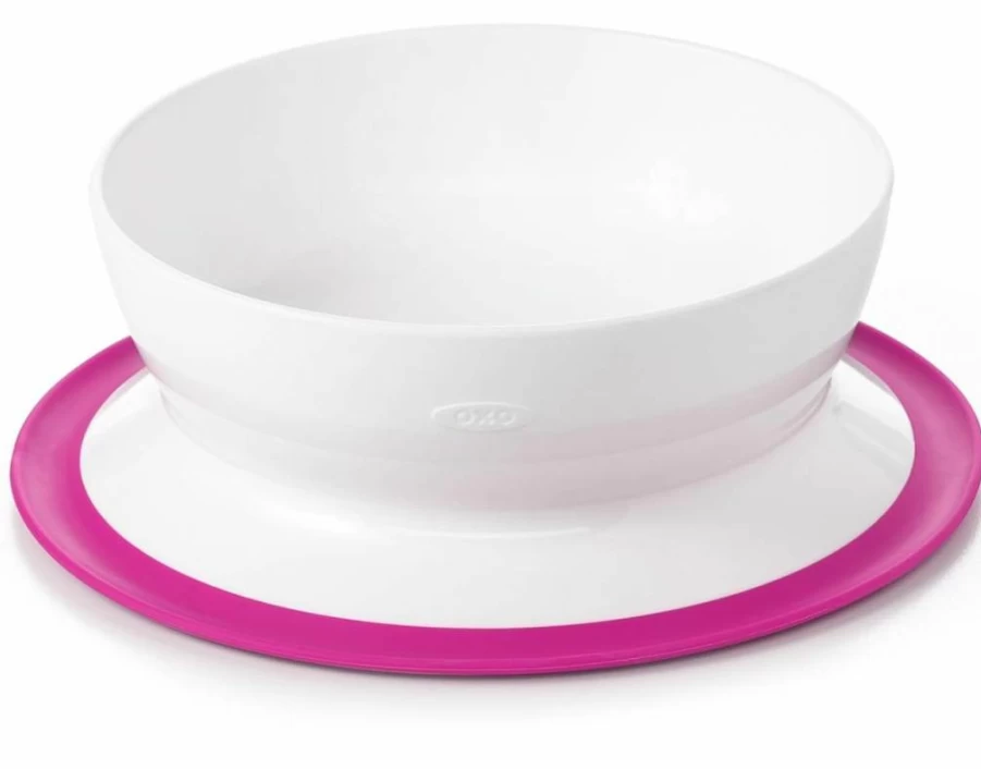 OXO Tot Stick & Stay Suction Bowl - Non-Slip Baby Feeding Dish with Strong Grip, Dusk Color, BPA-Free