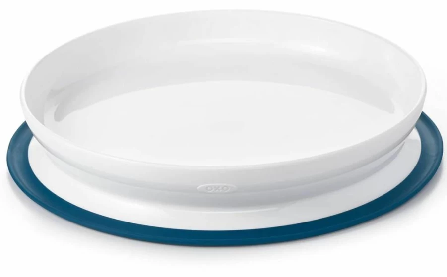 OXO Tot Stick & Stay Suction Plate - Opal, Non-Slip Baby Feeding Dish, Secure for Highchair, BPA-Free, Easy Clean Toddler Plate