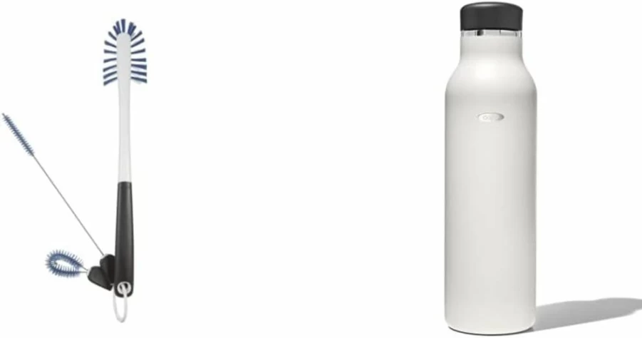 OXO Stainless Steel Insulated Tumbler with Straw & Cleaning Kit - Leak-Proof Travel Mug