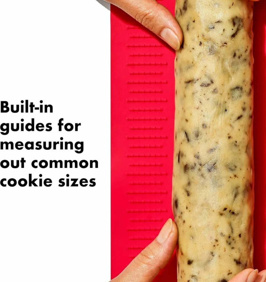 OXO Good Grips Slice & Bake Cookie Set - 2-Piece Non-Slip Dough Slicer Kit for Perfect Cookies