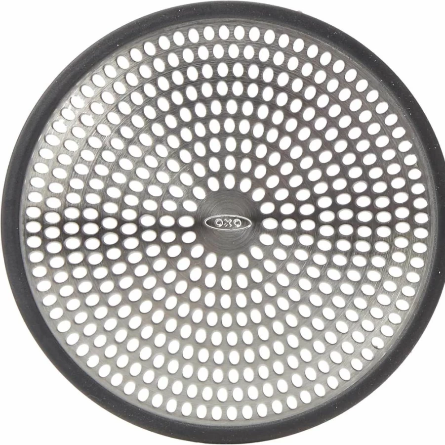 OXO Stainless Steel Shower Drain Protector – Good Grips Non-Slip Bath Tub Strainer by OXO