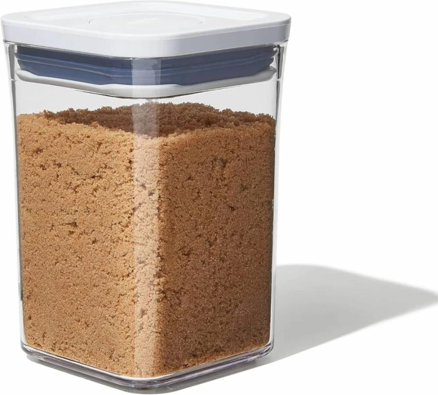 OXO Good Grips Airtight Food Storage Container - Small 0.4 Qt Square Canister for Baking Powder, Spices, Herbs & Chiles - BPA-Free Kitchen Organization