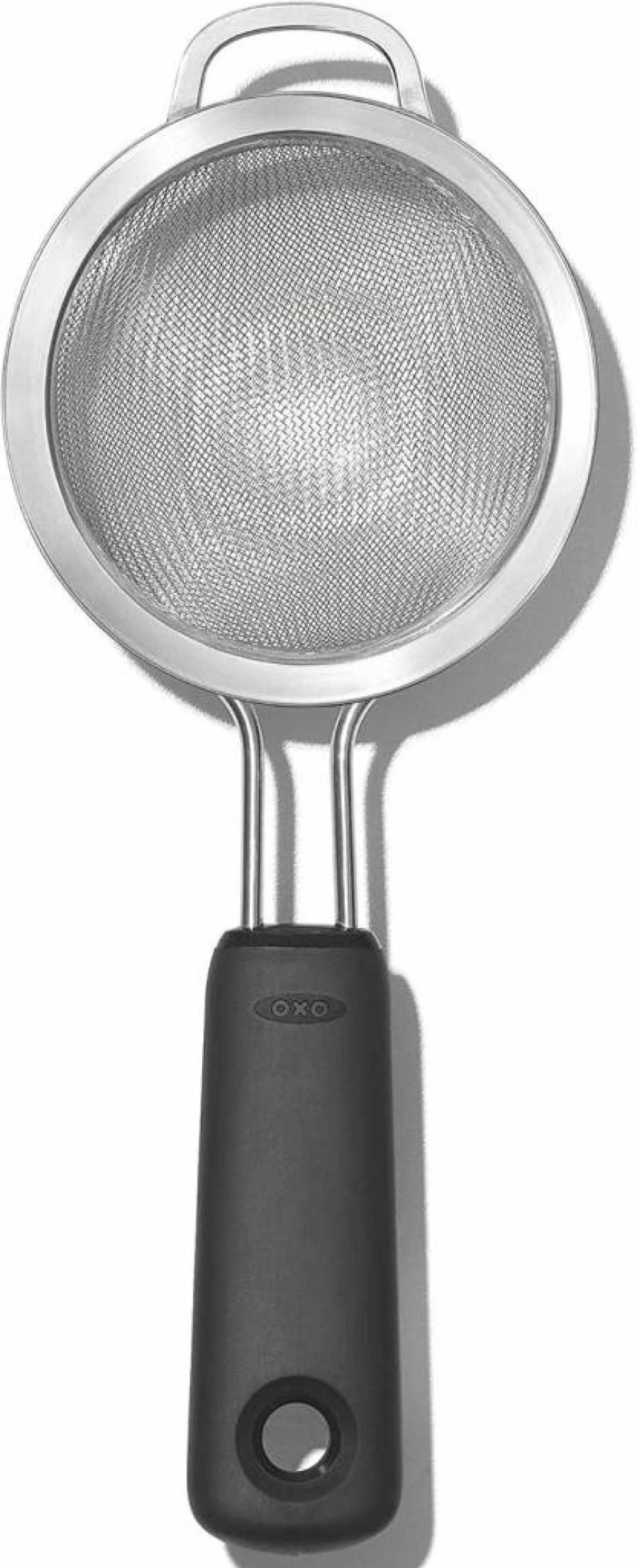 OXO Good Grips 6-Inch Double Rod Kitchen Strainer, Black - Durable Colander for Efficient Draining