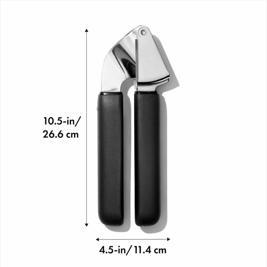 OXO Stainless Steel Garlic Press - Easy Squeeze, Dishwasher Safe, Durable Kitchen Tool by OXO Good Grips