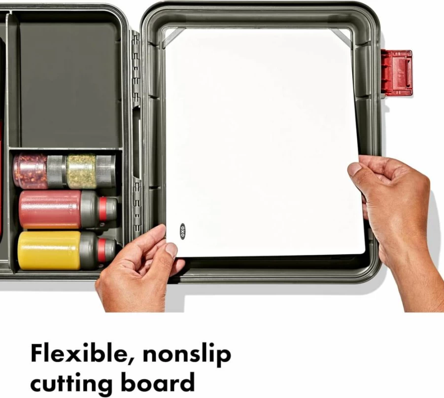 OXO Outdoor Camp Kitchen Prep Set - Portable Camping Cooking Gear with Essential Tools for Outdoor Adventures