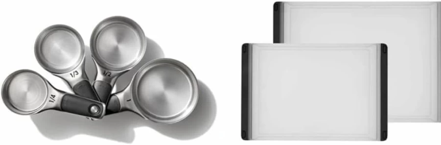 OXO Good Grips 4-Piece Stainless Steel Measuring Cups Set with Magnetic Snaps for Easy Storage