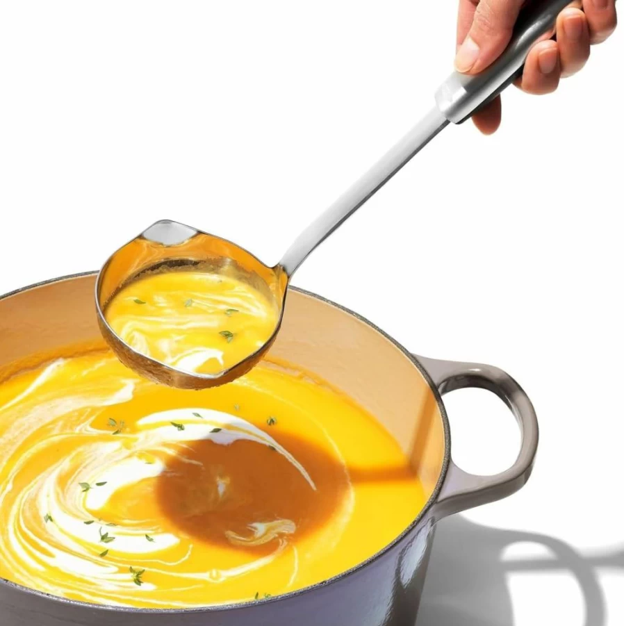 OXO Stainless Steel Ladle - Durable Kitchen Serving Spoon with Comfort Grip Handle