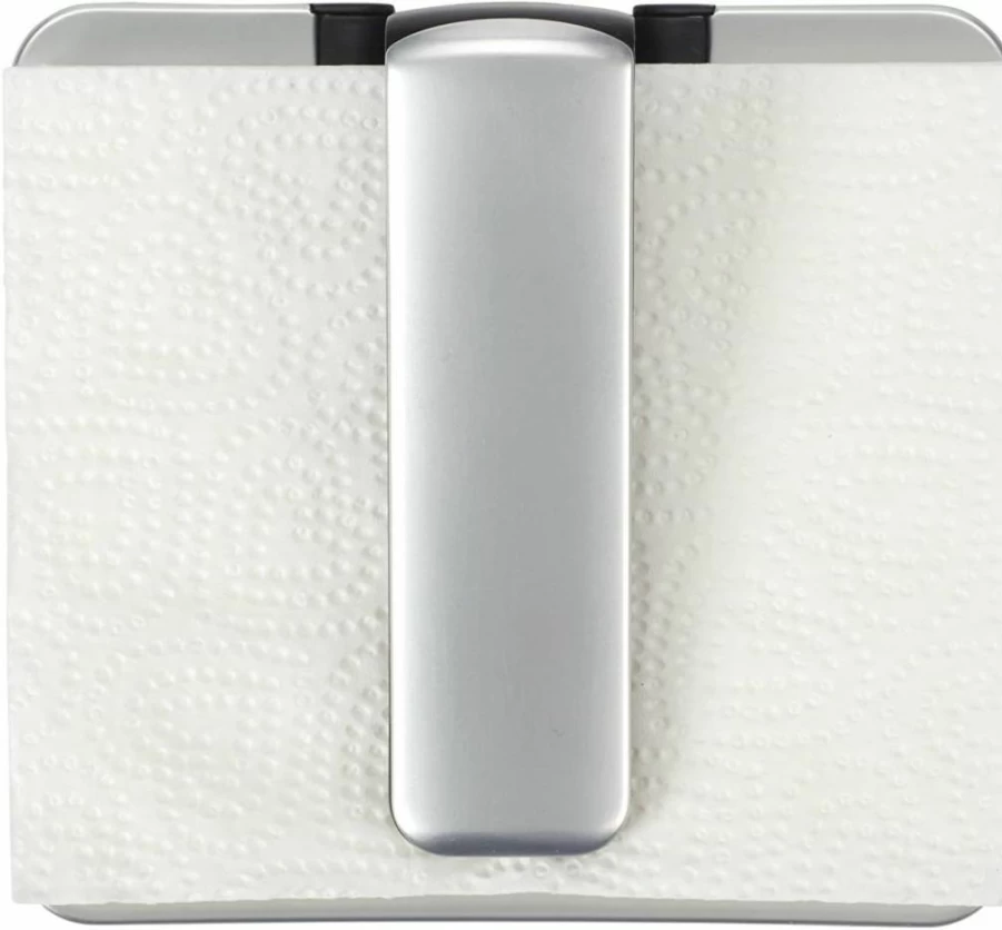 OXO SimplyPull Stainless Steel Napkin Holder - Silver & Black Kitchen Accessory by OXO Good Grips
