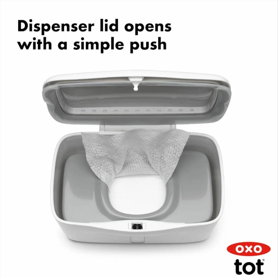 OXO Tot Baby Wipes Dispenser - Gray, Pack of 1, Easy Pull Wipes Container by OXO