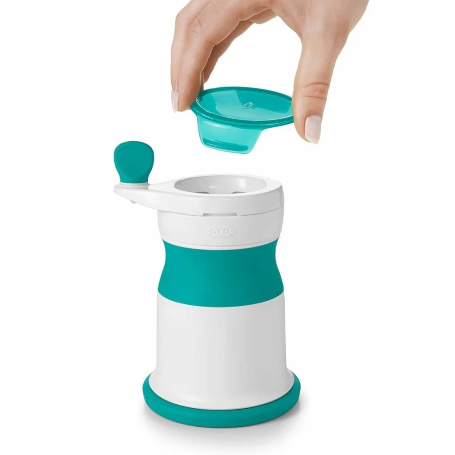OXO Tot Baby Food Mill - Mash Maker for Fresh Homemade Purees, BPA-Free, Easy to Use, Opal Color