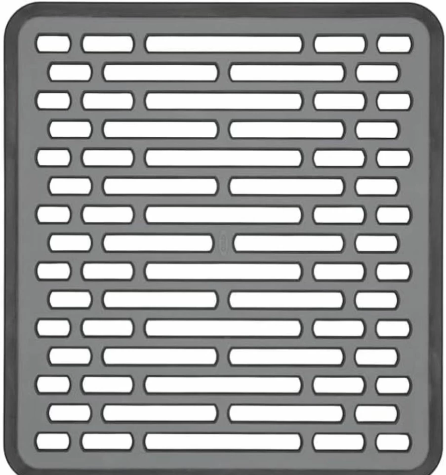 OXO Good Grips Non-Slip Sink Mat for Kitchen - Gray, Small Size, Durable & Easy to Clean
