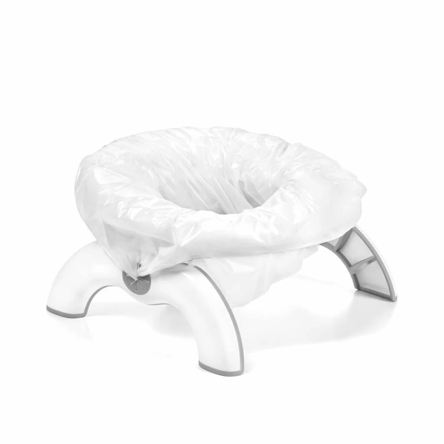 OXO Tot Portable 2-in-1 Travel Potty for Toddlers - Foldable Gray Baby Training Toilet, Pack of 1
