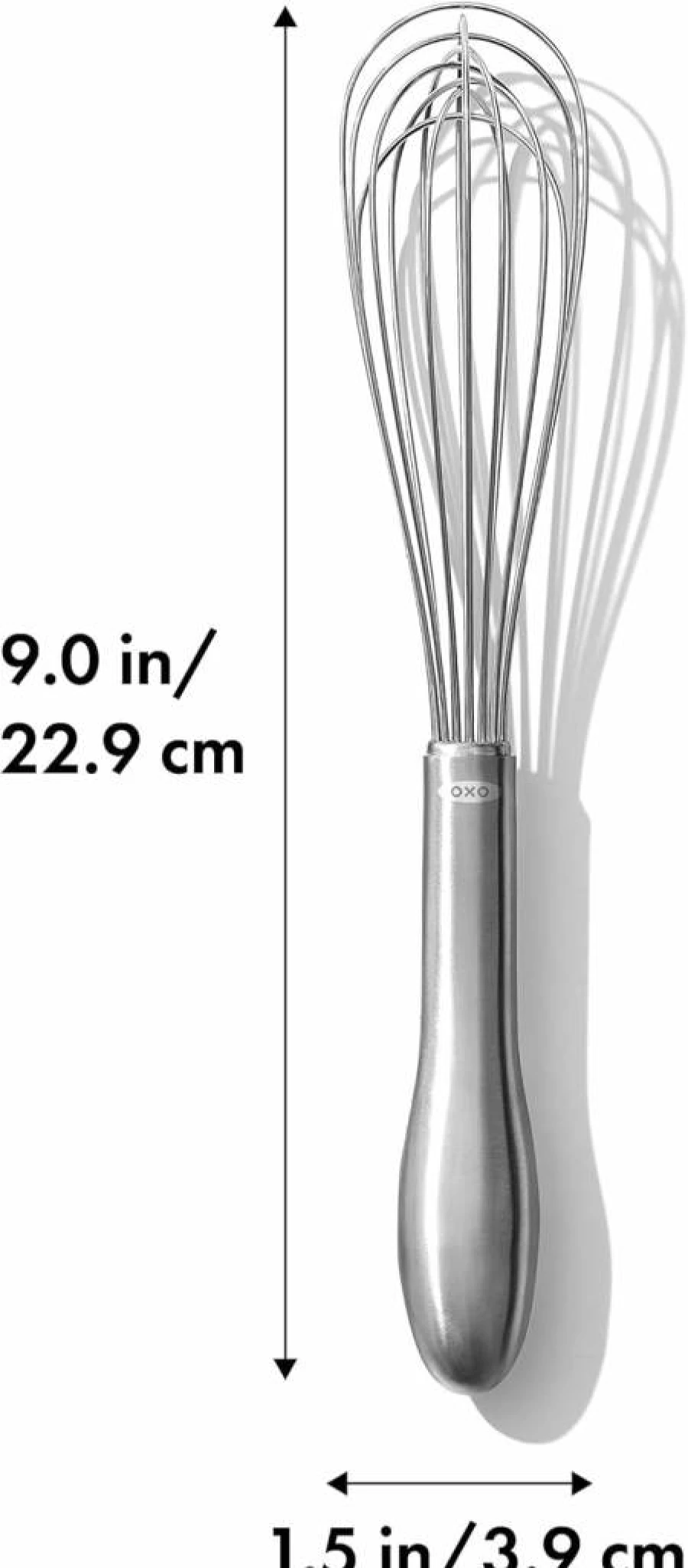 OXO 11-Inch Stainless Steel Whisk - Durable Kitchen Utensil for Mixing & Beating