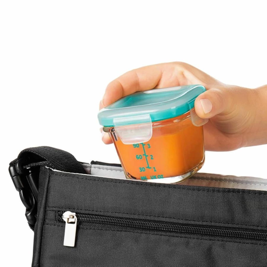 OXO Tot 8-Piece Glass Baby Food Storage Container Set - BPA-Free, Stackable Blocks for Infant Meals