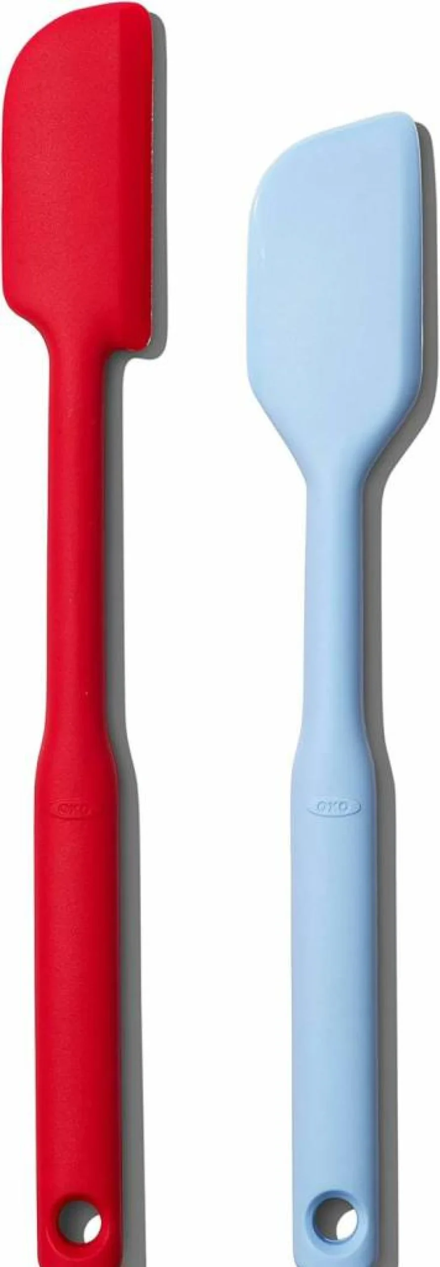 OXO Good Grips 2-Piece Silicone Spatula Set - Heat-Resistant, BPA-Free Kitchen Utensils (Red/Seltzer)