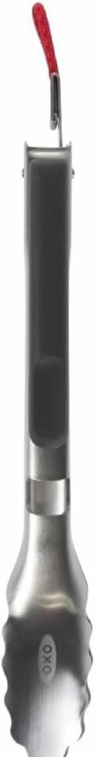 OXO Stainless Steel 10.5-Inch Outdoor Tongs with Bottle Opener - Durable Kitchen BBQ Tool