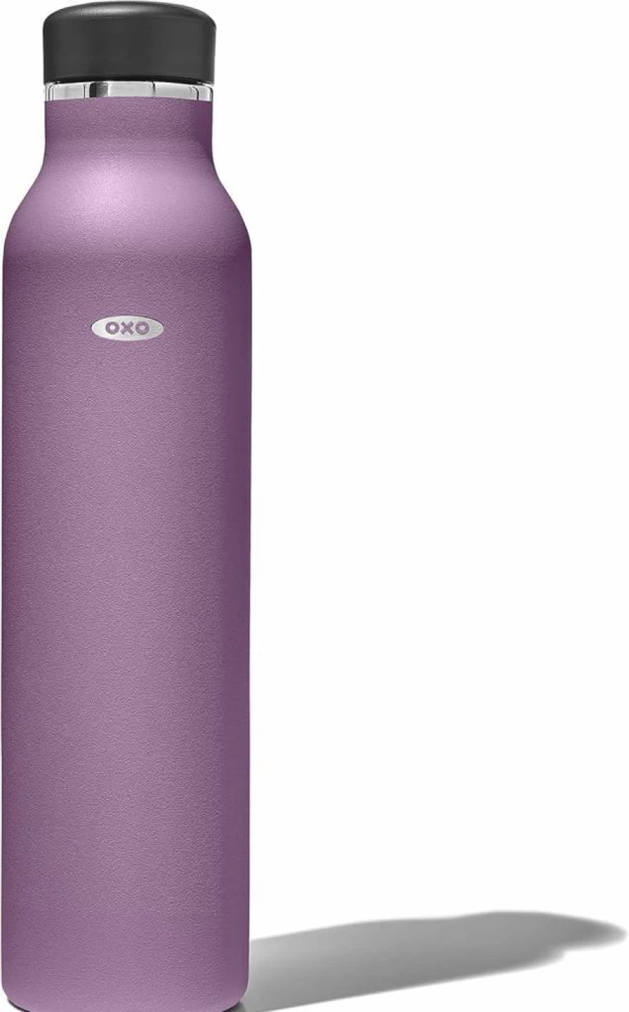 OXO Strive 16Oz Insulated Stainless Steel Water Bottle with Leak-Proof Standard Lid - Amethyst, BPA-Free, Hot & Cold Thermos, Portable for Travel & Gym