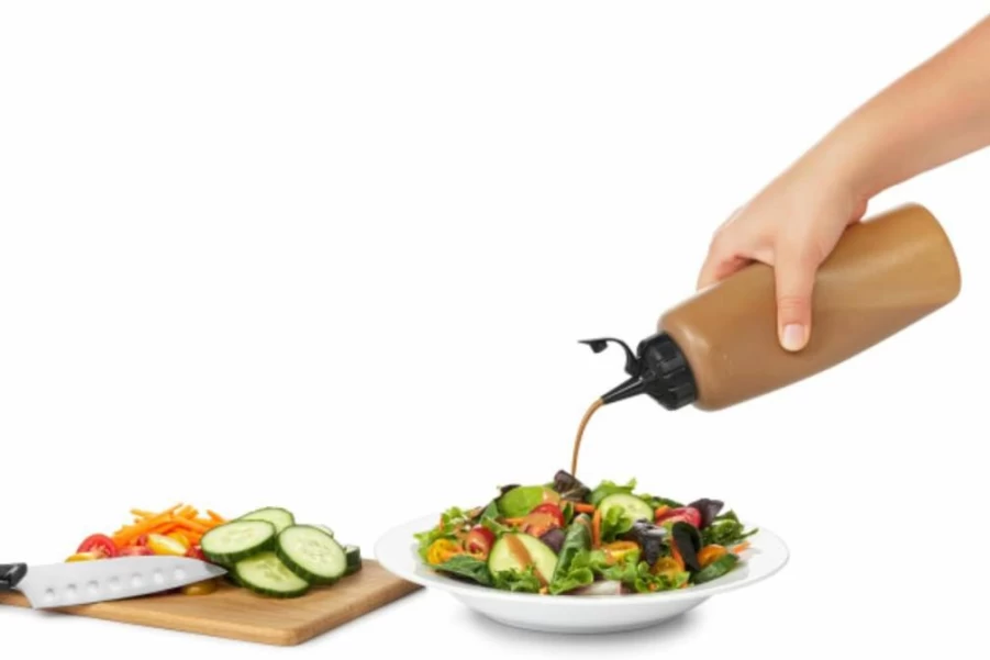OXO Good Grips Medium Chef's Squeeze Bottles - 5 Pack, BPA-Free Kitchen Condiment Dispensers for Sauces, Oils & Dressings