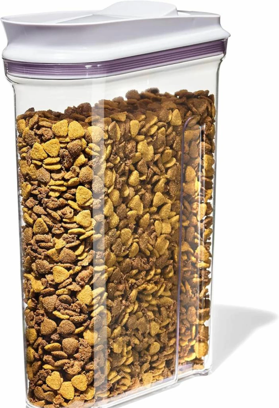 OXO Good Grips 3.0 Qt Airtight Pet Food Storage Container | BPA-Free Dog & Cat Treats Canister | 2.8L Dry Food Dispenser for Up to 2 Lbs