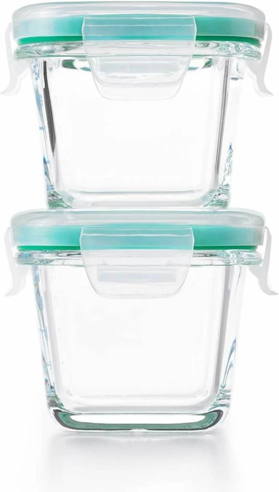 OXO Good Grips 4-Piece Leakproof Mini Glass Food Storage Containers with Smart Seal Lids