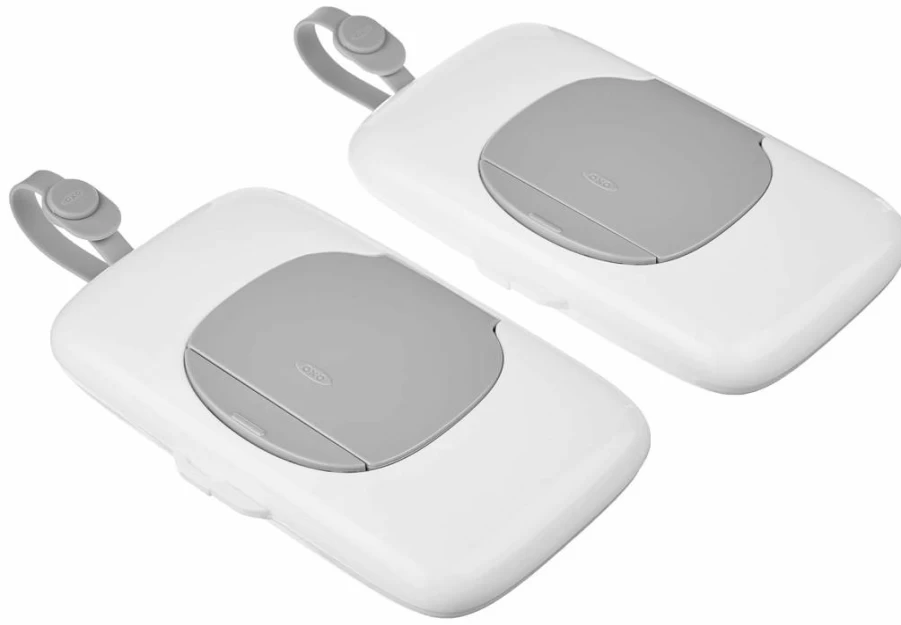 OXO Tot Travel Baby Wipes Dispenser - Portable & Compact, Gray (Pack of 1)