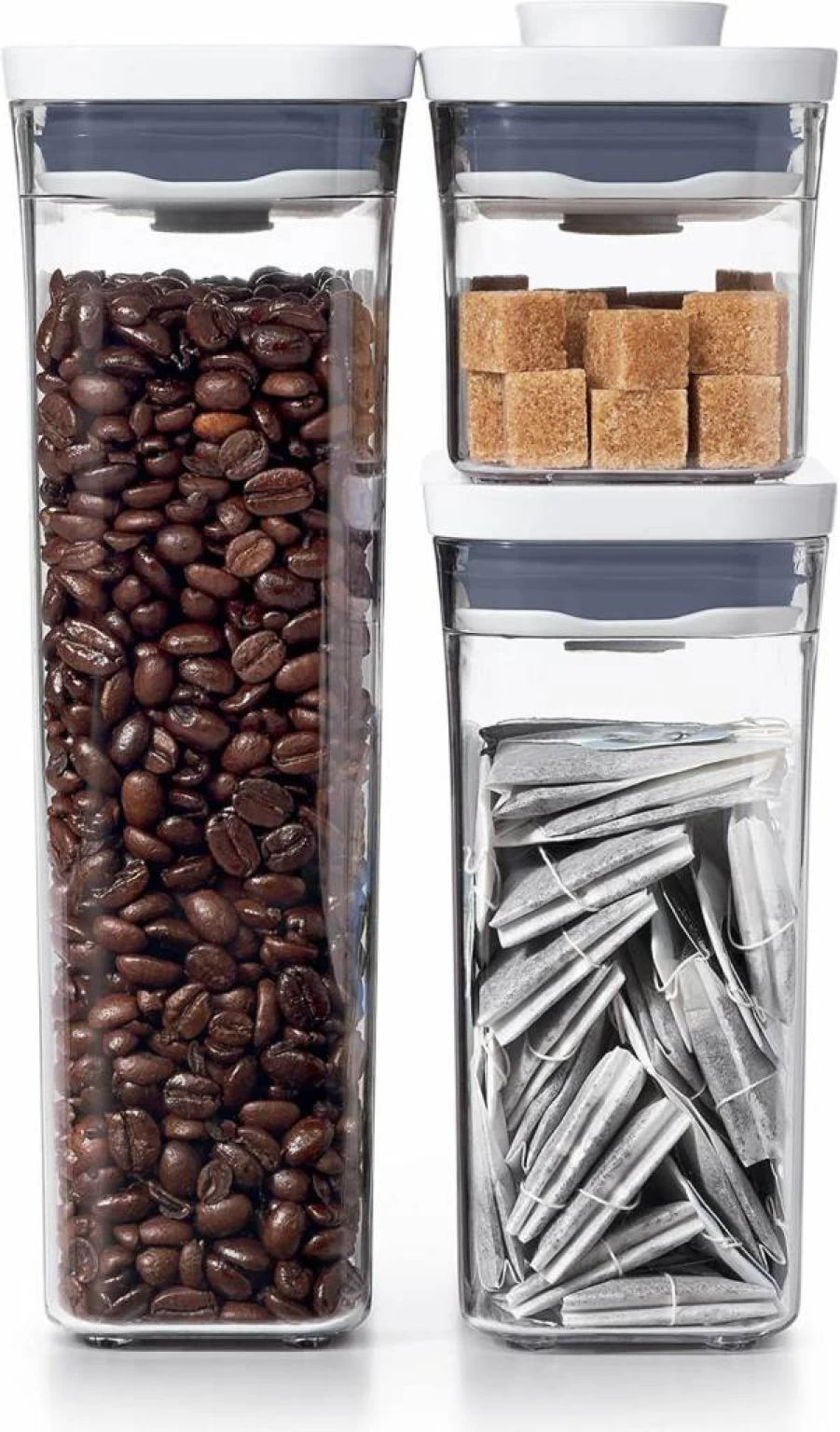 OXO 3-Piece Airtight Food Storage Container Set - Good Grips Pop Containers for Kitchen Pantry Organization