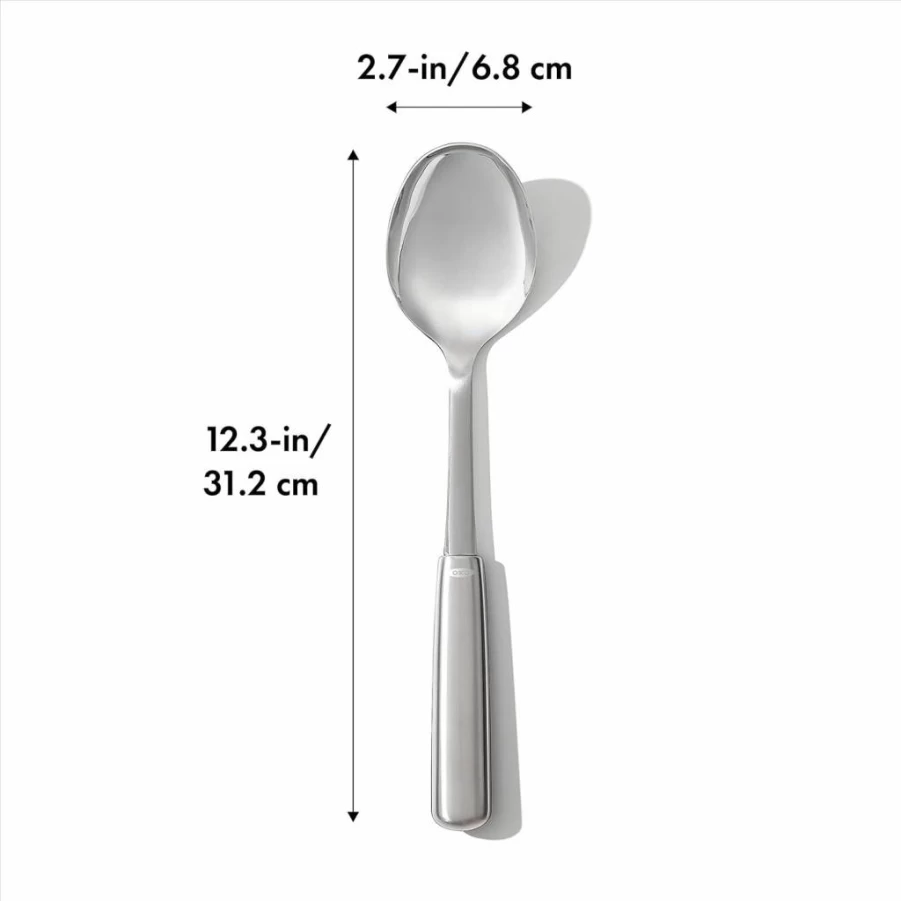 OXO Stainless Steel Cooking Spoon - Durable Kitchen Utensil for Mixing & Serving