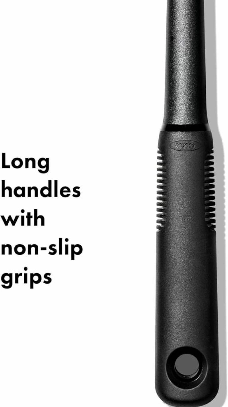 OXO Good Grips Black Nylon Pasta Server - Spaghetti Spoon & Pasta Ladle - Kitchen Utensils