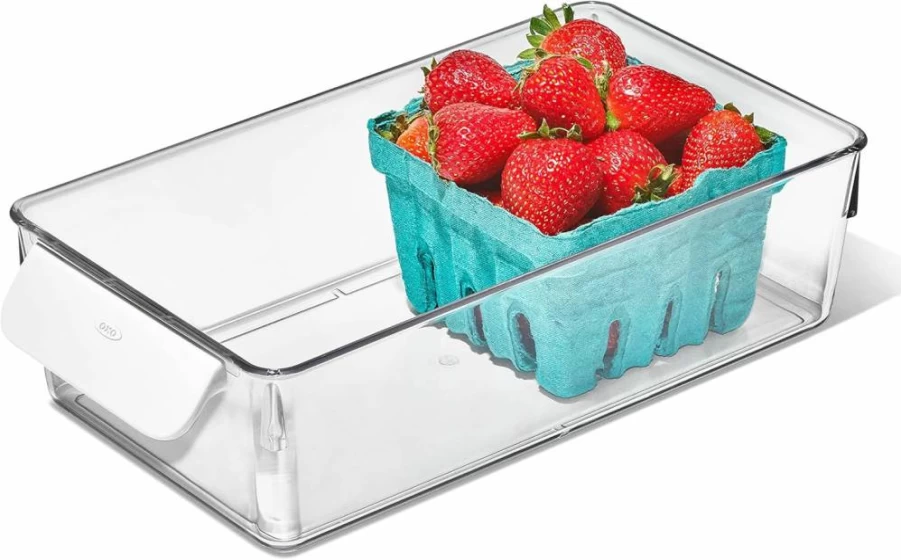OXO Adjustable Refrigerator Shelf Organizer - Good Grips Kitchen Storage Solution