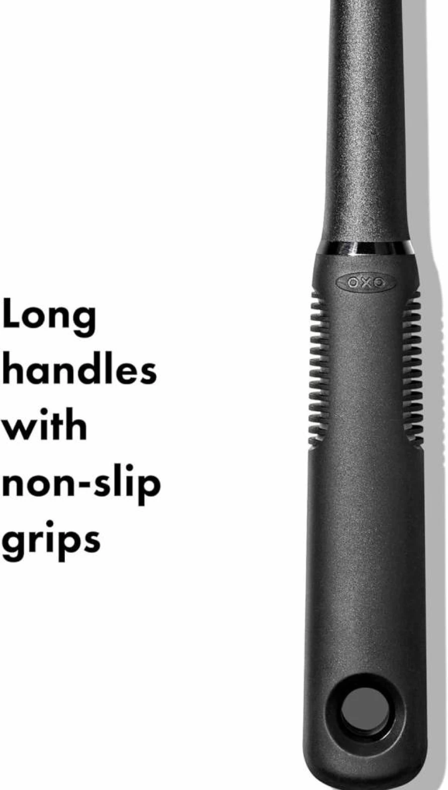 OXO Stainless Steel Flexible Silicone Turner Spatula - Heat-Resistant Kitchen Utensil for Cooking and Baking