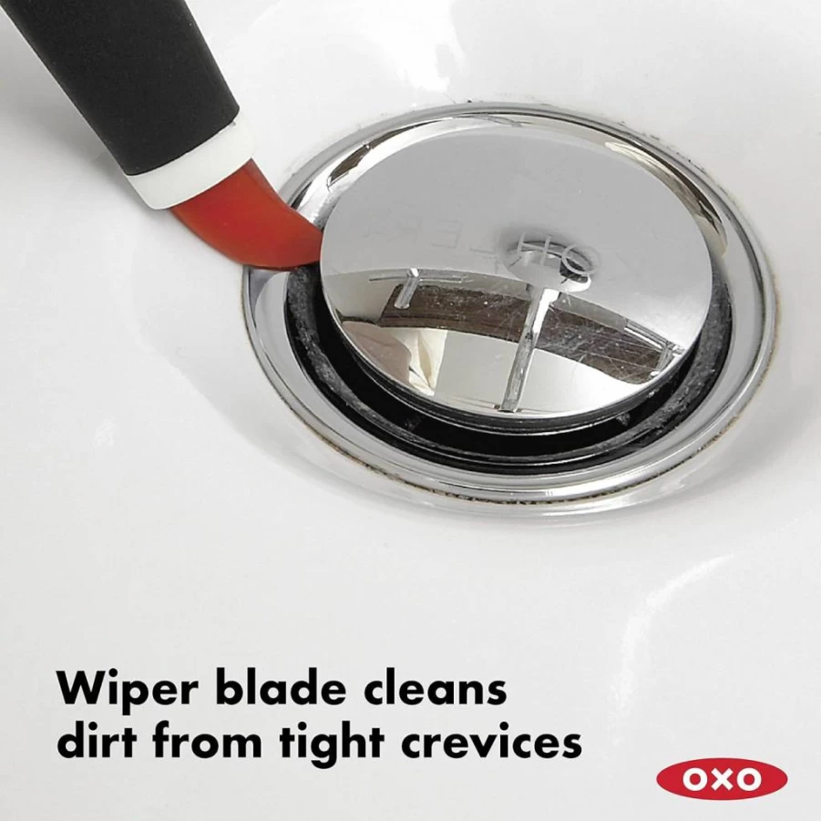 OXO Good Grips Deep Cleaning Brush Set - 3-Piece Scrubbing Brush Kit for Kitchen, Bathroom, and Household Cleaning