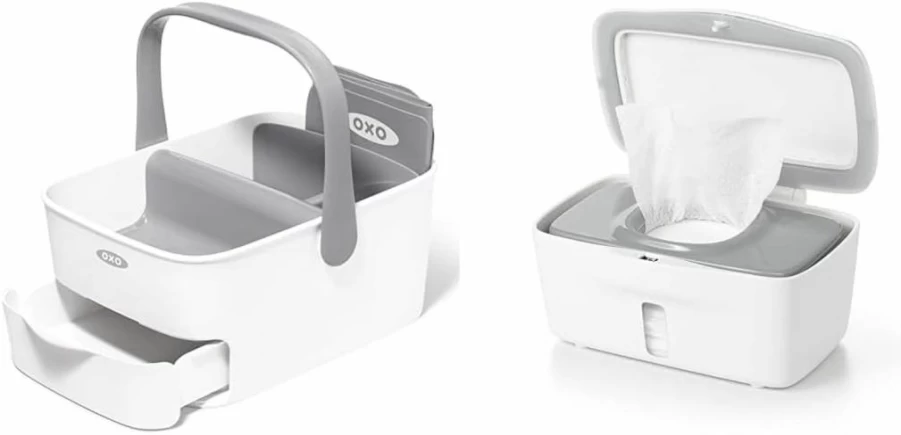 OXO Tot Diaper Caddy with Removable Changing Pad – Portable Baby Changing Station Organizer