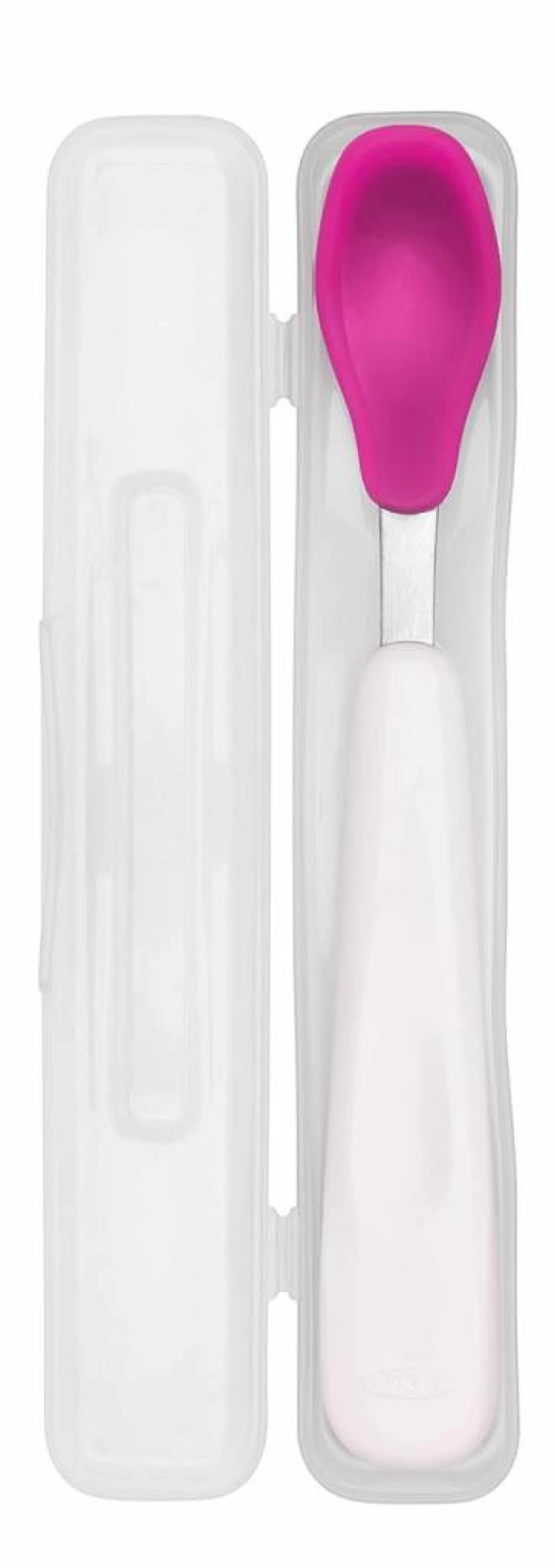 OXO Tot Travel Feeding Spoon with Portable Case - Teal Baby Utensil for On-The-Go
