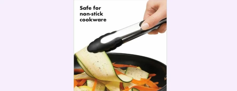 OXO Good Grips 12-Inch Kitchen Tongs with Non-Slip Nylon Heads - Locking, Dishwasher Safe