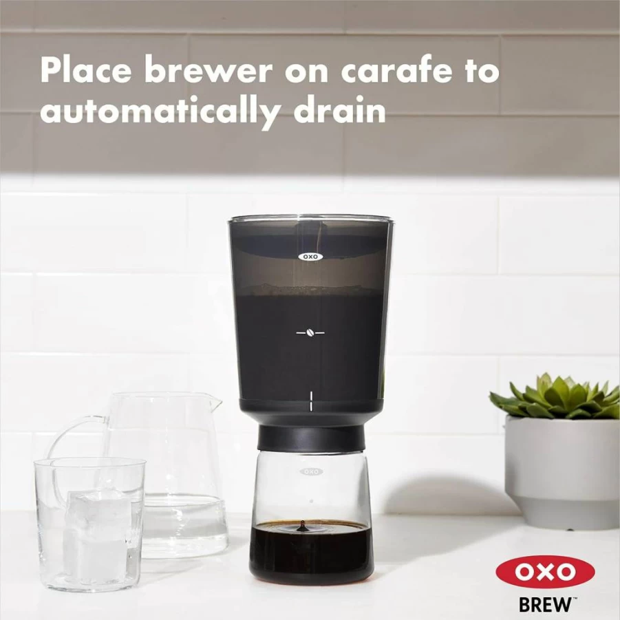 OXO Black Compact Cold Brew Coffee Maker – Easy Brewing & Compact Design
