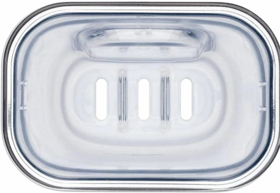 OXO Soap Dish with Strong Suction - Non-Slip Bathroom Organizer by OXO Good Grips