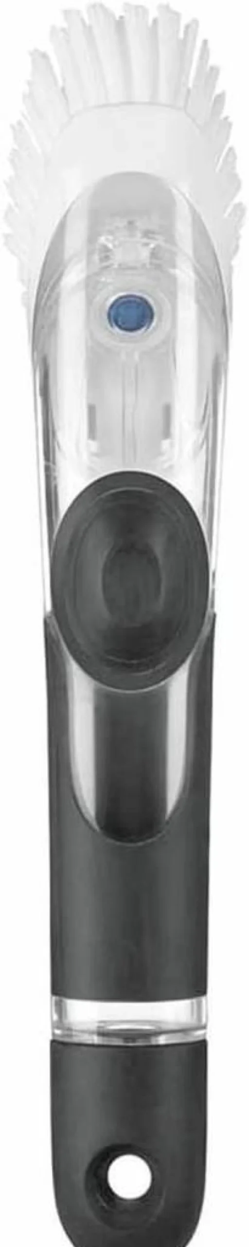OXO Good Grips Soap Dispensing Dish Brush - Ergonomic Kitchen Scrubber with Built-in Soap Dispenser, 15x10x5cm, Durable Cleaning Brush for Dishes