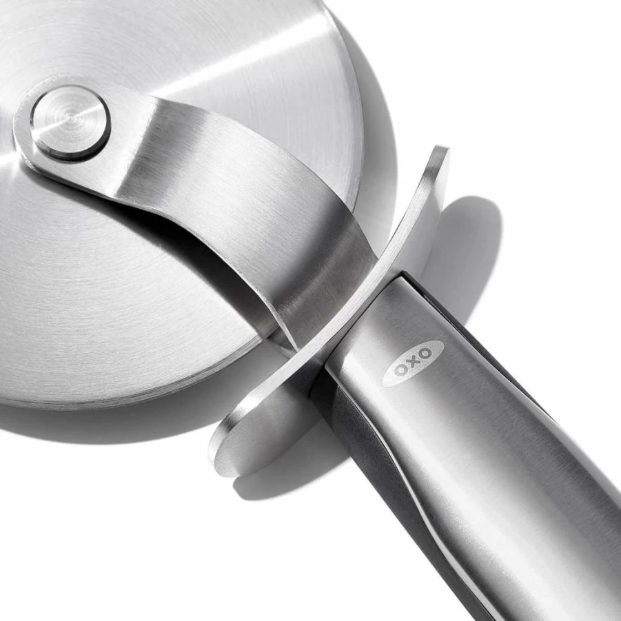 OXO Stainless Steel Pizza Cutter Wheel - 4 Inch Blade, Sharp & Durable for Easy Slicing