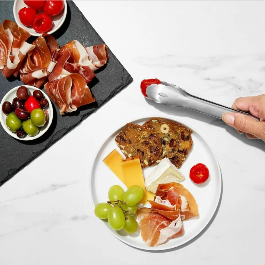 OXO Good Grips 12-Inch Stainless Steel Locking Kitchen Tongs - Secure Grip & Durable Cooking Tool