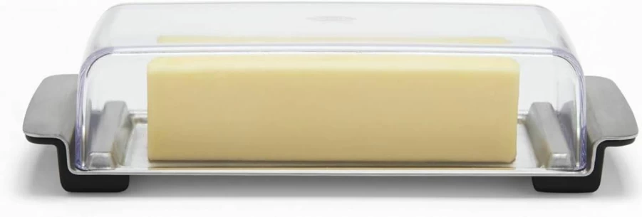 OXO Stainless Steel Butter Dish with Good Grips - Airtight Cover for Freshness, Durable Kitchen Storage by OXO Good Grips
