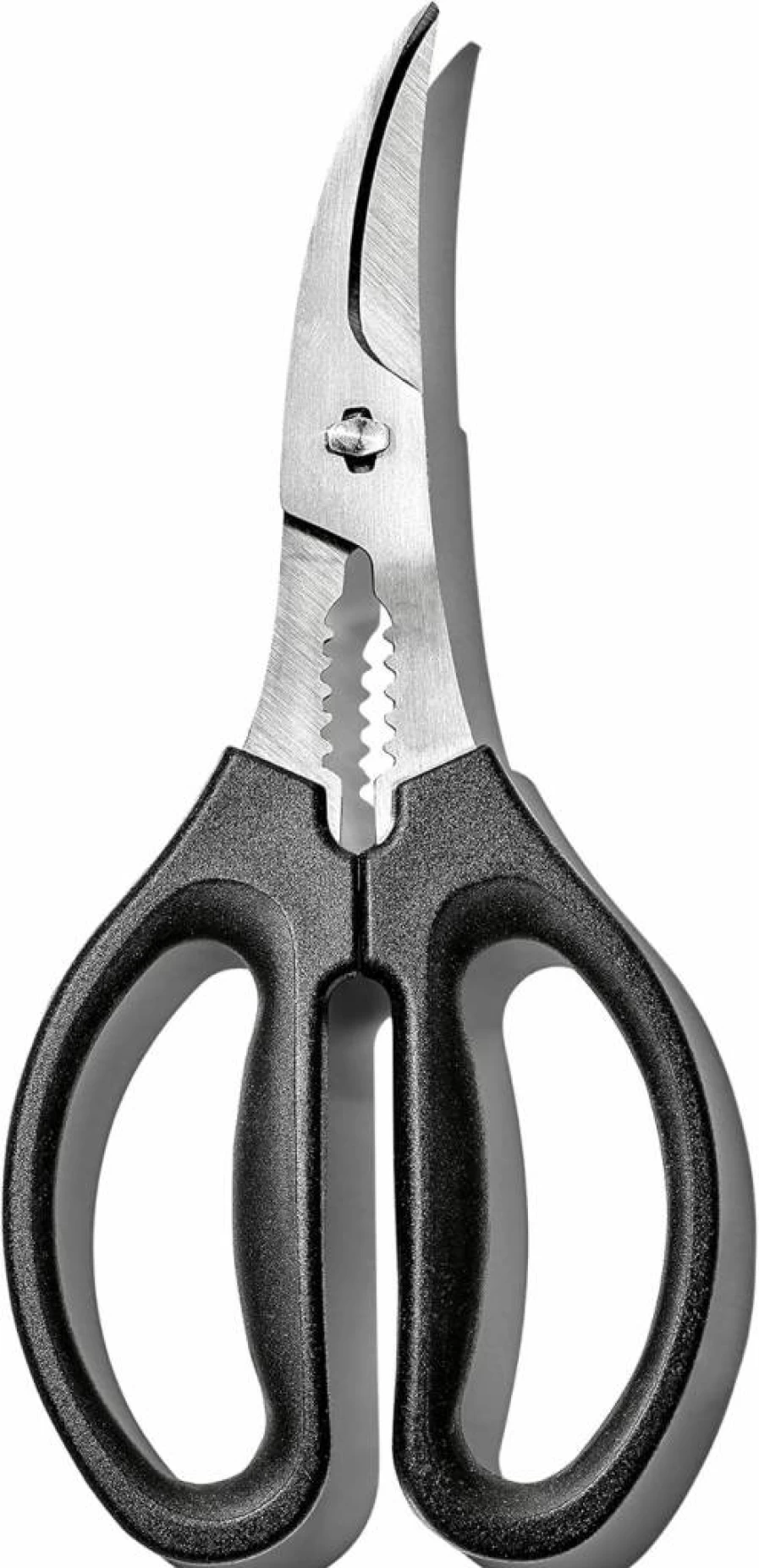 OXO Good Grips Kitchen Scissors for Seafood, Poultry, and Herbs - Stainless Steel Blades, Comfortable Non-Slip Grips, Easy-Clean Design