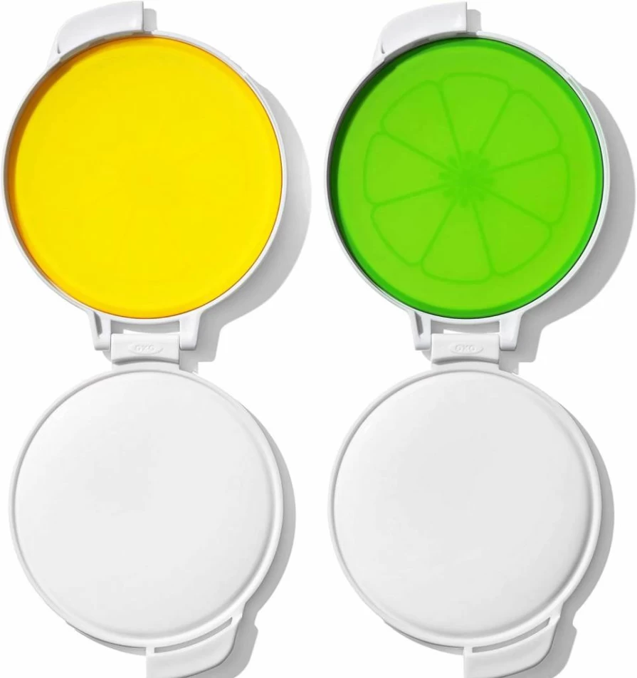 OXO Good Grips Reusable Silicone Lemon Saver - Cut & Keep Fresh Lemon Preserver, White, BPA-Free Kitchen Gadget