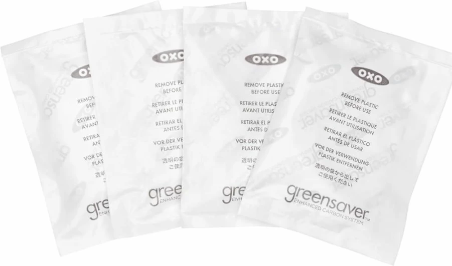OXO Good Grips Greensaver Replacement Carbon Filters - 4-Pack for Produce Preservation