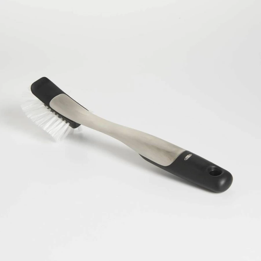 OXO Good Grips Dish Brush - Ergonomic Kitchen Scrubber with Non-Slip Handle, White and Black, 1 Count