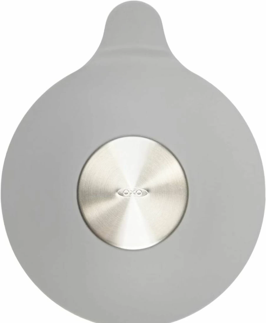 OXO Stainless Steel & Silicone Bathtub Drain Stopper - Grey - OXO Good Grips Bath Plug for Sink & Tub